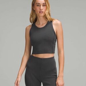 lululemon athletica Gray Ribbed Tank Top